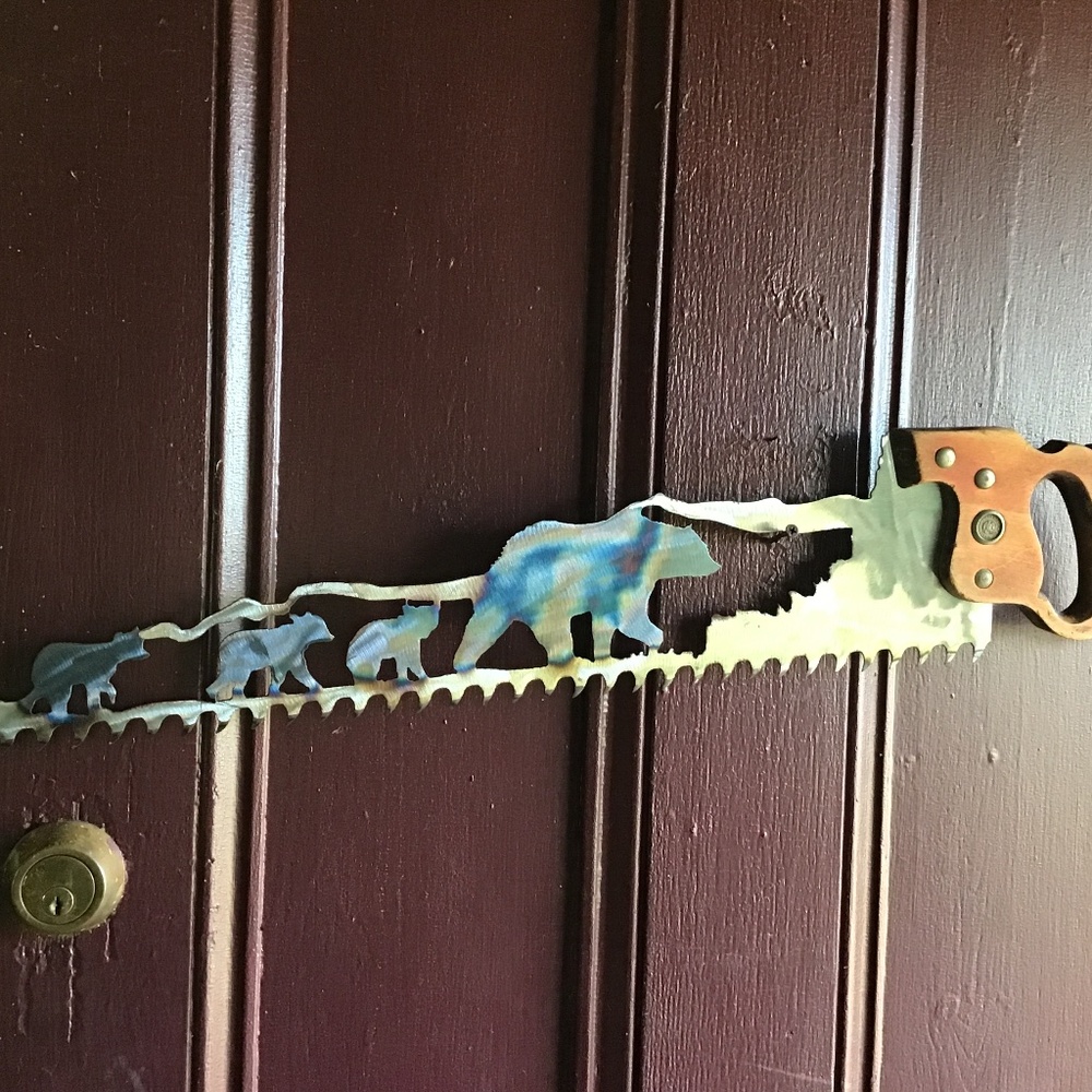 Bear Sawblade with Vintage Saw Handle
